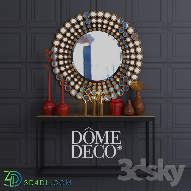 Other decorative objects Dome Deco decor set with mirror and console