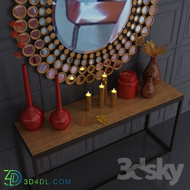 Other decorative objects Dome Deco decor set with mirror and console