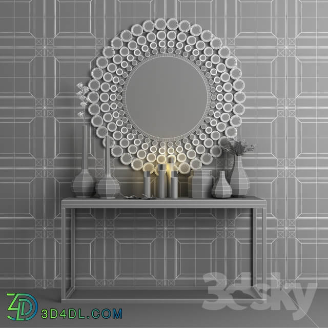 Other decorative objects Dome Deco decor set with mirror and console