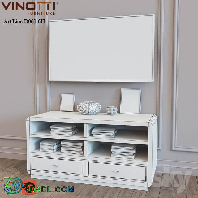 Sideboard Chest of drawer Vinotti Art Line D061 6H