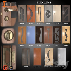 Doors 16 pcs. 20 colors series Elegance 