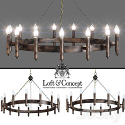 Chandelier loft castle chandelier 15 Pendant light 3D Models 
