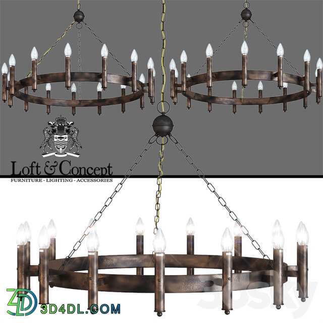 Chandelier loft castle chandelier 15 Pendant light 3D Models