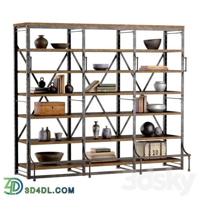 FRENCH LIBRARY WIDE RACK II 3D Models