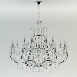 Classic chandelier in chrome Pendant light 3D Models 