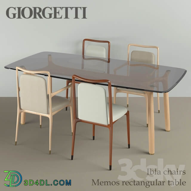 Table Chair Giorgetti ibla chairs amp memos rectangular table