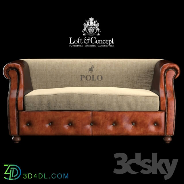 SOFA POLO BROWN LEATHER