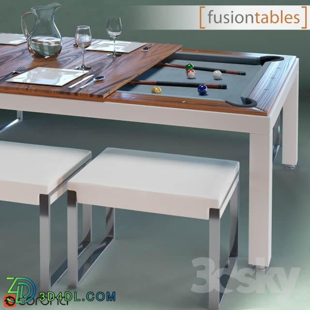 FUSIONTABLES METAL LINE Dining pools