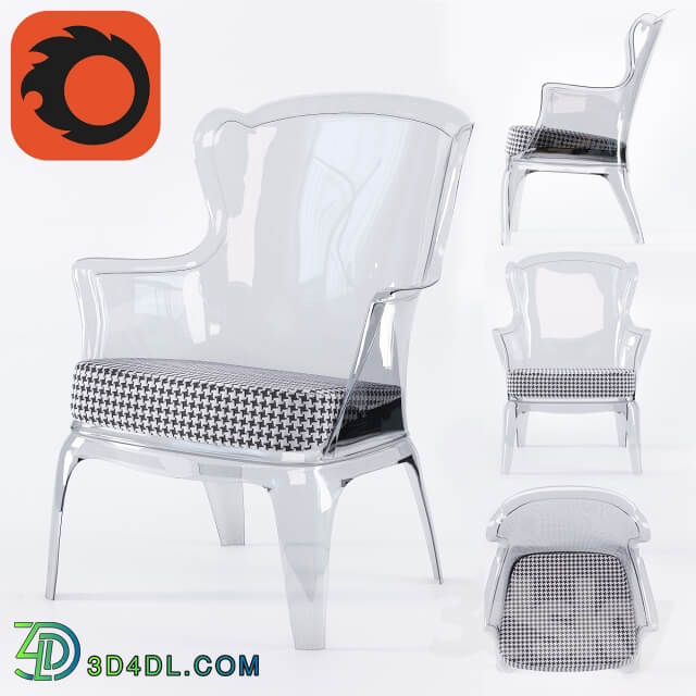 Polycarbonate Modern Accent Chair