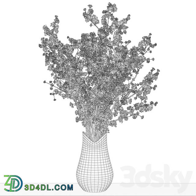 Sakura in a vase 3D Models