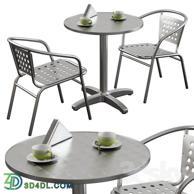 Table Chair Outdoor Aluminium Furniture