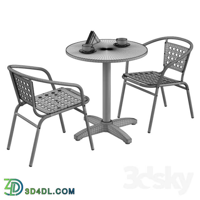 Table Chair Outdoor Aluminium Furniture