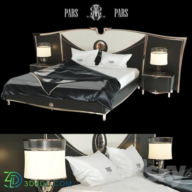 Bed Bed PARS with bedside table and lamp