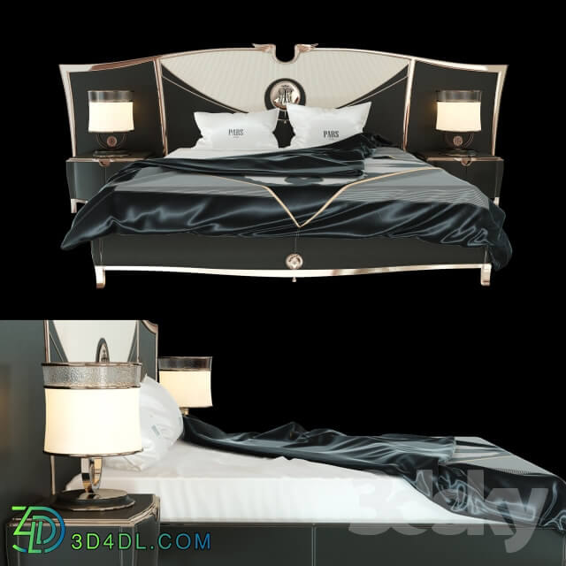 Bed Bed PARS with bedside table and lamp