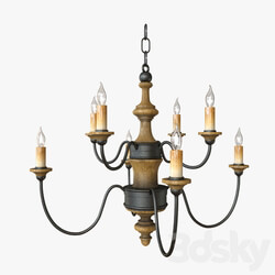Currey and Company Abbey Chandelier Lighting Pendant light 3D Models 