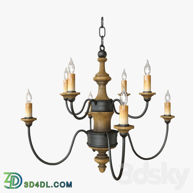 Currey and Company Abbey Chandelier Lighting Pendant light 3D Models