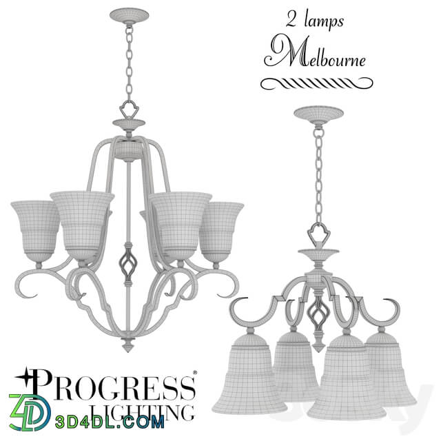 Progress Lighting Melbourne Collection Pendant light 3D Models