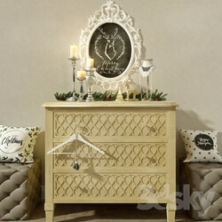 Sideboard Chest of drawer Chest Hooker Melange with Christmas decor 