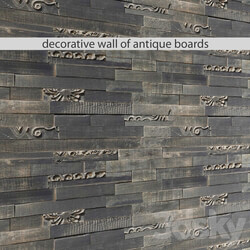 Antik Wood wall wall decor plank panels wooden decor boards wooden wall panel slats carving decor 3D Models 