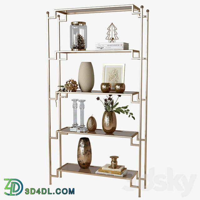 decor shelf set Rack 3D Models