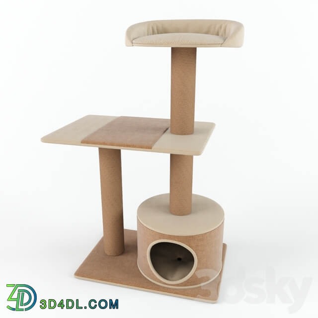 PetPals Group 3 Level Playhouse Condo Cat Tree Miscellaneous 3D Models