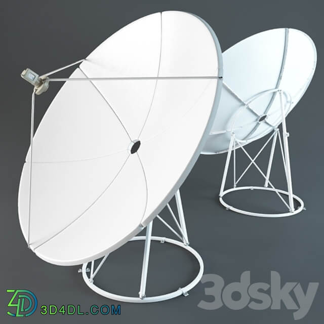 Satellite antenna Facade element 3D Models