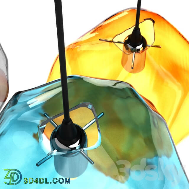 Color Ice Cube Pendant Pendant light 3D Models