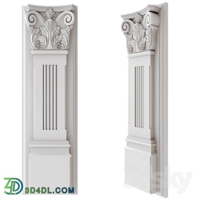 Pilaster carved