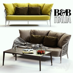 B amp B Italia ERICA Grey amp Yellow Sofa 