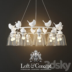 Hanging lamp provence bird chandelier 11 Pendant light 3D Models 