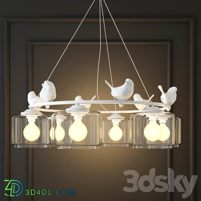 Hanging lamp provence bird pendant chandelier pedant Pendant light 3D Models