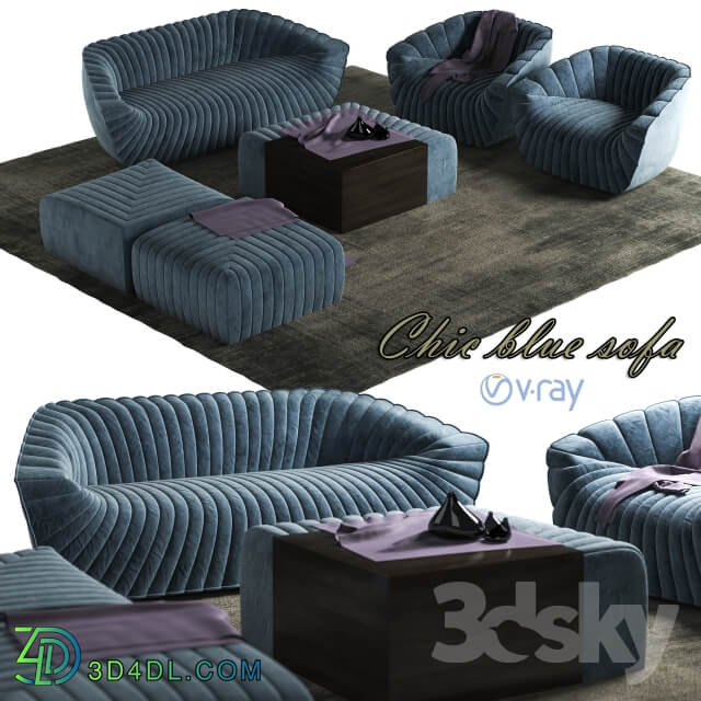 Sofa Chic blue Sofa set