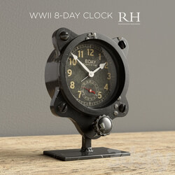 Restoration Hardware WWII 8 Day Clock Watches Clocks 3D Models 