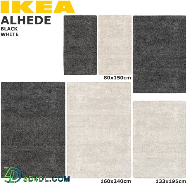 IKEA ALHEDE ALHEDE RUG SET