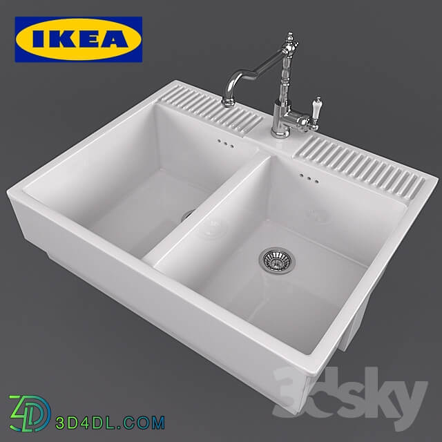 Dumshё double overhead sink