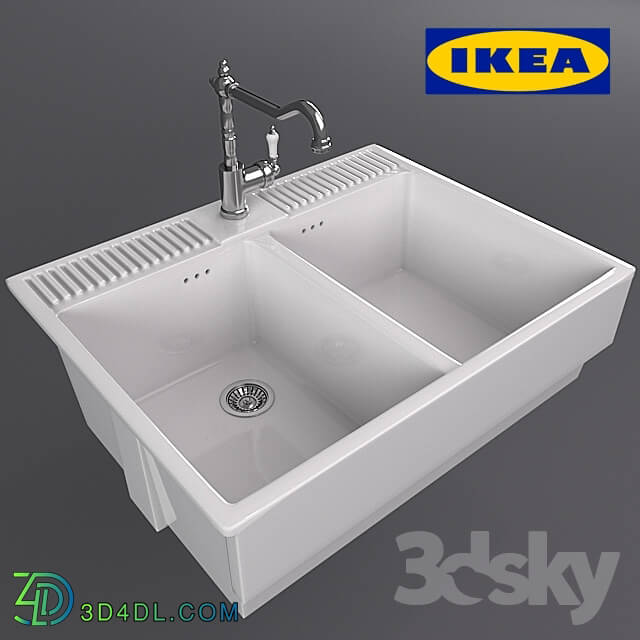 Dumshё double overhead sink