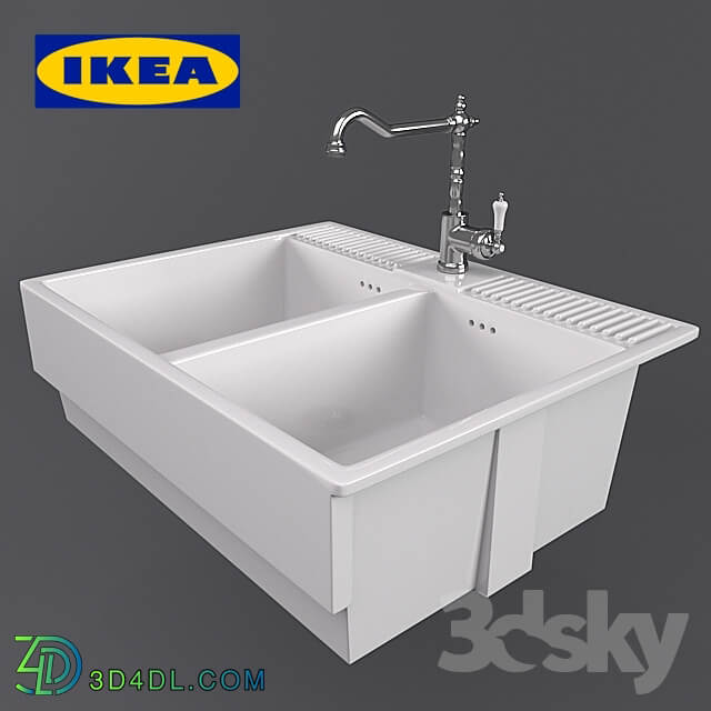 Dumshё double overhead sink