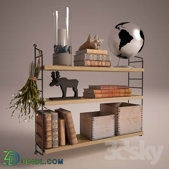 Other decorative objects String shelf with decor