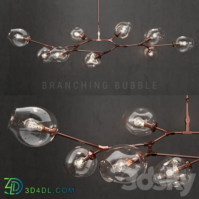 Branching bubble 9 lamps 3 Pendant light 3D Models