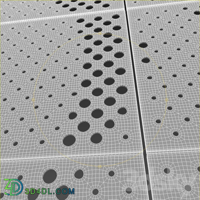 perforated metal panel N9 Facade element 3D Models