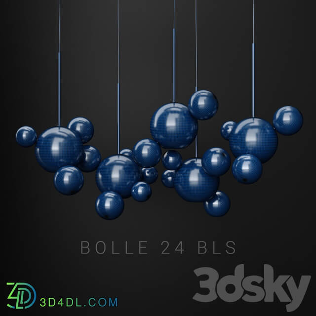 Giopato Coombes Bolle 24 Bubble 2 Clear gold Pendant light 3D Models