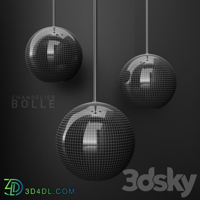 Giopato Coombes Bolle 1 Bubble CLEAR GOLD Pendant light 3D Models