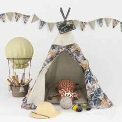 Miscellaneous Wigwam for children with decor 