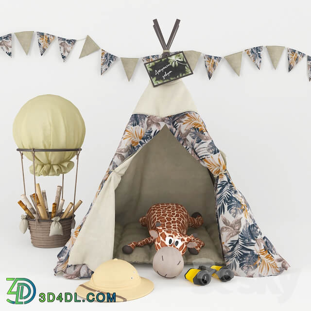 Miscellaneous Wigwam for children with decor