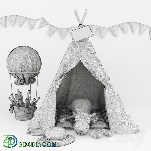 Miscellaneous Wigwam for children with decor