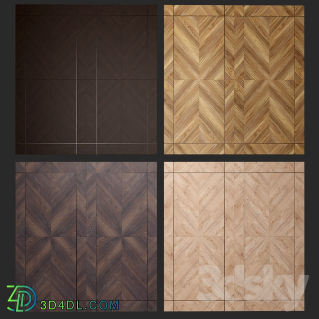 Acoustic decorative panels 4 types set 114