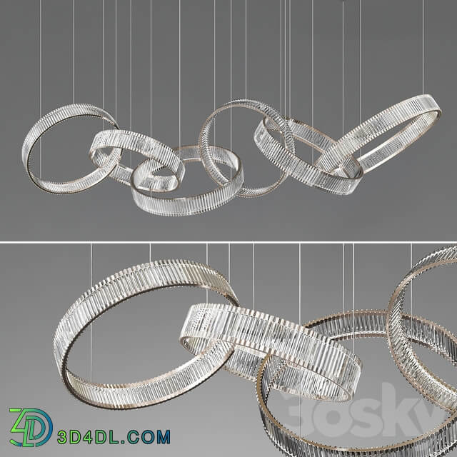 Crystal Ring Chandelier Pendant light 3D Models