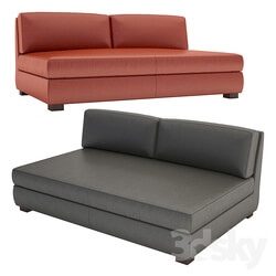 Hayden Leather Armless Sofa 