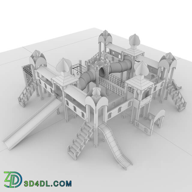 Game complex Vologda Kremlin 3D Models