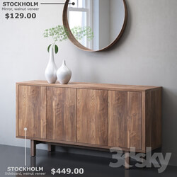 Sideboard Chest of drawer IKEA STOCKHOLM Sideboard and mirror 